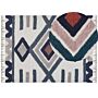 Area Rug Multicolour Cotton 160 X 230 Cm Scandinavian Pattern Handwoven Tufted Rectangular