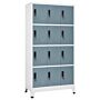 Vidaxl Locker Cabinet Light Grey And Dark Grey 90x45x180 Cm Steel