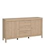 Madrid Sideboard 2 Doors + 3 Drawers In Jackson Hickory Oak