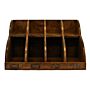 Mango Wood 8 Section Desktop Organiser