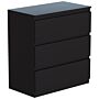 Denver 3 Drawer Chest, Black