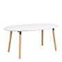 Belina Oval Dining Table In White & Oak