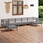 Vidaxl 7 Piece Garden Lounge Set Solid Pinewood Grey