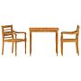 Vidaxl 3 Piece Garden Dining Set Solid Wood Teak