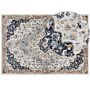 Area Rug Beige And Blue Polypropylene Polyester 200 X 300 Cm Oriental Vintage Pattern