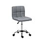 Desk Chair Grey Swivel Adjustable Height Metal Leg Beliani