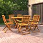 Vidaxl 7 Piece Garden Dining Set Solid Wood Acacia