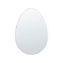 Wall Mirror Silver Glass 50 X 70 Cm Frameless Oval Shape Hanging Decoration