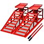 Vidaxl Car Repair Ramps 2 Pcs Red Steel