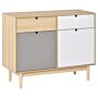 Homcom Sideboard Storage Cabinet Kitchen Cupboard With Drawers