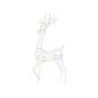 Outdoor Led Decoration Silver Metal 65 X 20 X 150 Cm Reindeer Seasonal Accessory Garden Home Décor With Lights