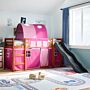 Vidaxl Kids' Loft Bed With Tunnel Pink 80x200 Cm Solid Wood Pine