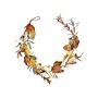 Artificial Autumn Garland Orange Synthetic Material 150 Cm With Ornaments