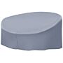 Garden Furniture Cover Grey Pvc Coated Fabric 165 X 140 X 75 Cm