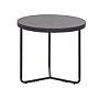 Coffee Table Light Wood Concrete Effect With Black Metal Legs Round Small 50 X 50 X 42 Cm Living Room Furniture Beliani