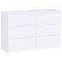 Denver 6 Drawer Chest, White