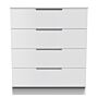 Milan 4 Drawer Chest In White