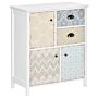 Homcom Drawer Table Sideboard Multi-purpose Storage Chest Shabby Chic Entryway Furniture Organizer Unit