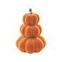 Decorative Figurine Pumpkin Orange Ceramic Velvet Finish Handmade Tabletop Home