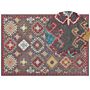 Area Rug Mulitcolour Wool 160 X 230 Cm Thick Dense Pile Oriental Pattern Kilim