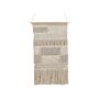 Wall Hanging Beige Cotton Handwoven With Tassels Wall Décor Hanging Decoration