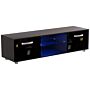 Cosmo 2 Door Led Tv Unit, 140cm, Black