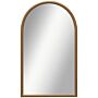 Homcom 110 X 65cm Wooden Arched Mirror - Natural Finish | Aosom Uk