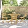 Vidaxl 5 Piece Garden Dining Set Bamboo