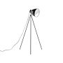 Floor Lamp Black Metal 128 Cm Tripod Stand Adjustable Shade