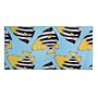 Area Rug Green And Yellow Printed Fish 80 X 150 Cm Low Pile For Children