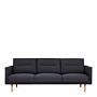 Larvik 3 Seater Sofa - Anthracite, Oak Legs