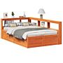 Vidaxl Bookcase Bed Without Mattress Wax Brown 120x200cm Solid Wood Pine