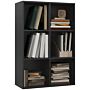 Homcom Six-cube Bookcase - Black Wood Effect