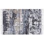 Area Rug Multicolour Polyester And Cotton 140 X 200 Cm Handwoven Printed Abstract Distressed Pattern