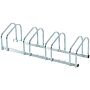 Homcom Bike Stand Parking Rack Floor Or Wall Mount Bicycle Cycle Storage Locking Stand (4 Racks, Silver)