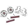 Harry Potter Silver Plated Earring Set Gryffindor