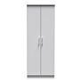 Devon Double Plain Wardrobe In Grey Matt