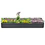 Outsunny Metal Raised Garden Bed Planter Box Outdoor Planters For Growing Flowers, Herbs, Grey, 241x90.5x30cm