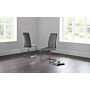 Calabria Velvet Cantilever Dining Chair - Grey