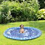 Pawhut 170cm Splash Pad Sprinkler For Pets Dog Bath Pool Water Game Mat Toy Non-slip Outdoor Backyard, Blue