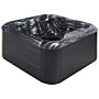 Hot Tub Grey Acrylic 200 X 200 Cm 31 Jets Aluminium Exterior With Led Heating