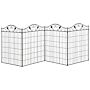 Outsunny Garden Decorative Fence 4 Panels 44in X 12ft Metal Wire Landscape Border Edging