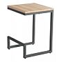 Warren Lamp Table Latte With Metal Black Painted Legs