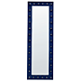 Standing Mirror Blue Velvet 50 X 150 Cm With Stand Acrylic Glass Rhinestones Decorative Frame