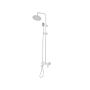 Mixer Shower Set White Brass With Rain Function Matt Finish