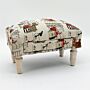 Scottie Dog Fabric Footstool With Drawer