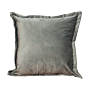 Grey Velvet Cushion - Feather Filled