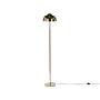 Floor Lamp Gold Metal Round Base Dome Shade Glam Ambient Light Living Room Lightning