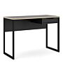 Function Plus Desk 1 Drawer In Black With Oak Trim