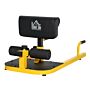 Homcom 3-in-1 Padded Push Up Sit Up Deep Sissy Squat Machine Home Gym Work Out Leg Fitness Equipment, Yellow